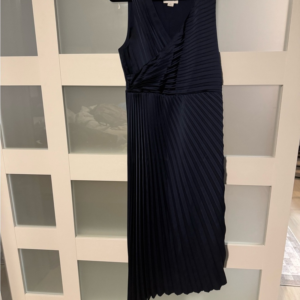 Sam Edelman Navy Pleated Dress